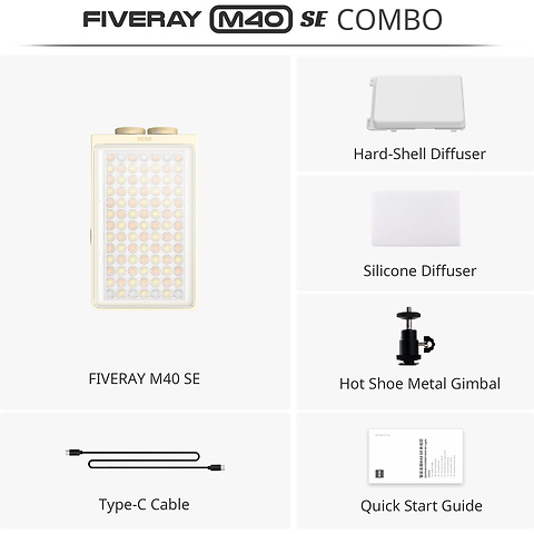 FIVERAY M40 SE Bi-Color LED Light Panel with Accessories Kit Image 6