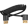 Coiled Right-Angle High-Speed HDMI Cable (Raven Black, 12 to 24 in.) Thumbnail 1