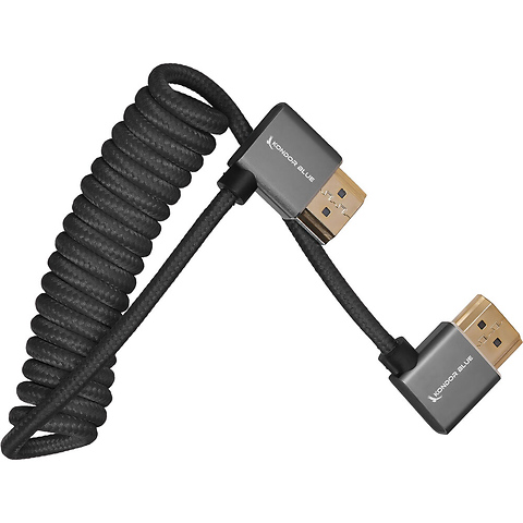 Coiled Right-Angle High-Speed HDMI Cable (Raven Black, 12 to 24 in.) Image 2