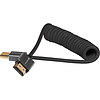 Coiled High-Speed HDMI 2.0 Braided Cable (12 to 24 in., Raven Black) Thumbnail 1