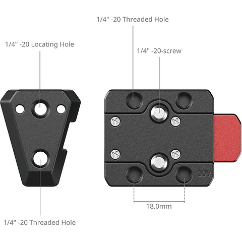 Quick Release V-Lock Mount Plate Kit Image 1