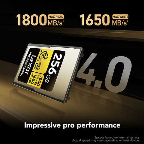 256GB Professional GOLD CFexpress 4.0 Type A Memory Card Image 1