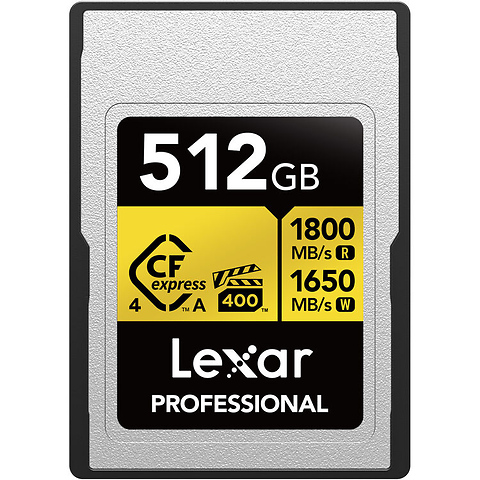 512GB Professional GOLD CFexpress 4.0 Type A Memory Card Image 0