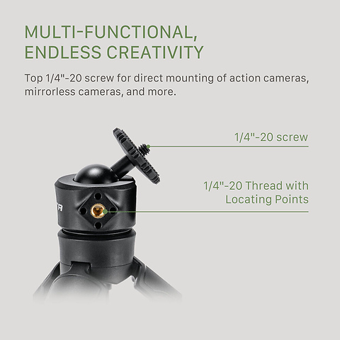 Quick Release Selfie Stick Tripod (Black) Image 11