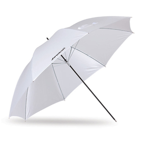 45in. Optical White Satin Umbrella Image 0
