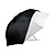60in. Optical White Satin with Removable Black Cover Umbrella