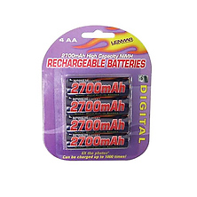 AA Size Rechargeable Nickel-Metal Hydride Batteries (4 Pack) Image 0